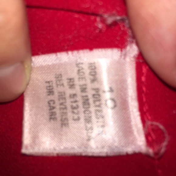 *donated* Vintage Red Pleated Blouse - Picture 5 of 5